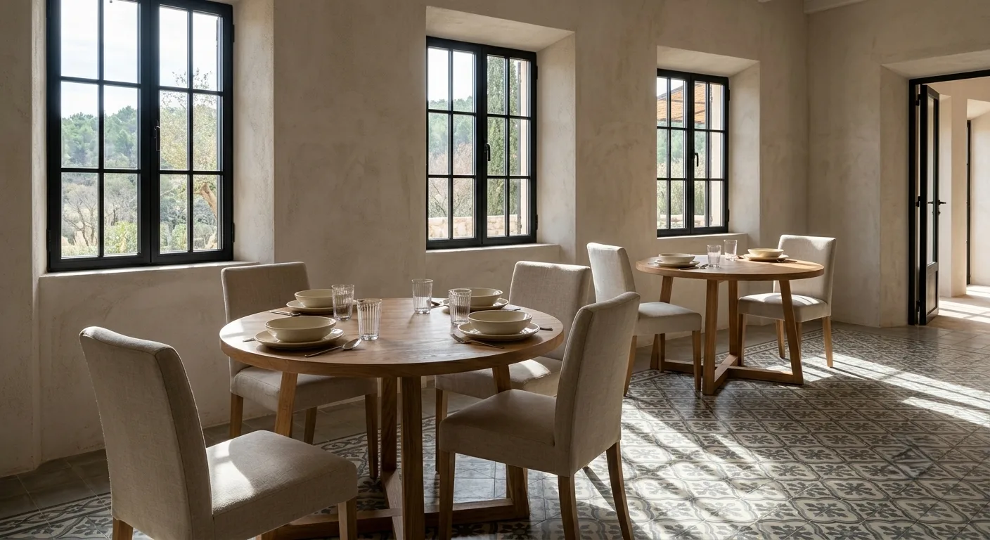 Sala de desayunos de hotel boutique con diseño neoclásico contemporáneo en Portugal — Véline Interiors